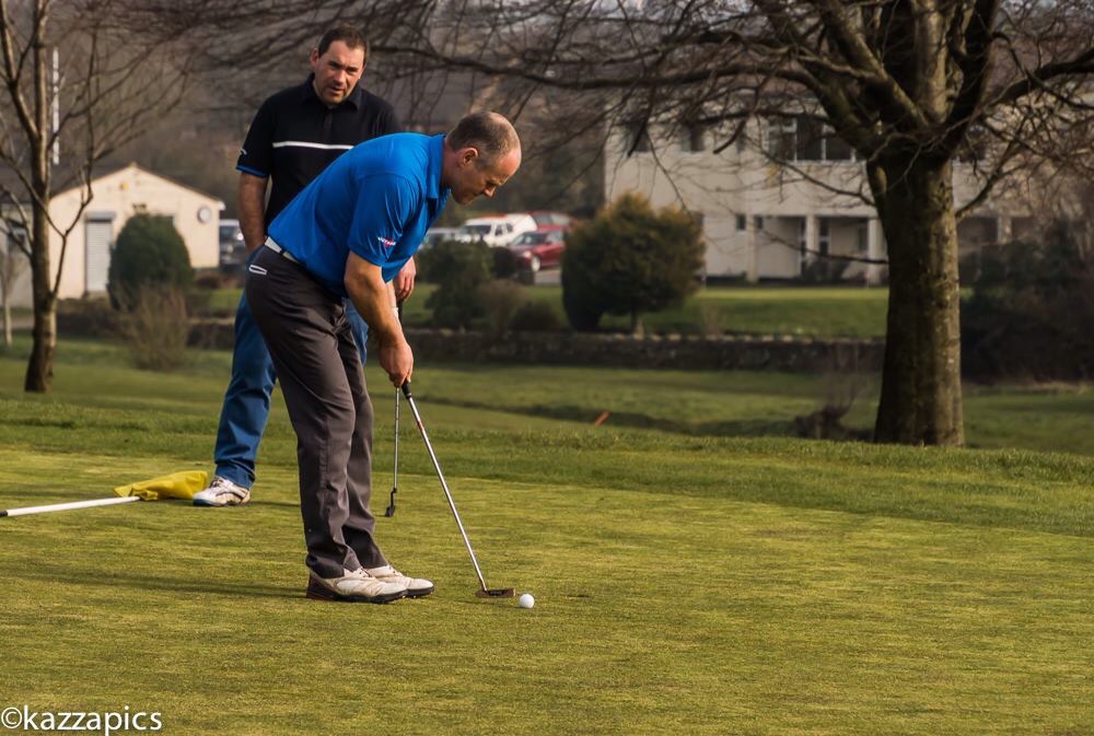 View of golfer during class