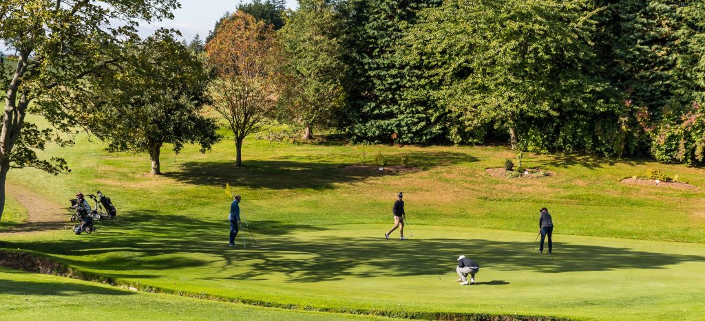 Golfers on golf course